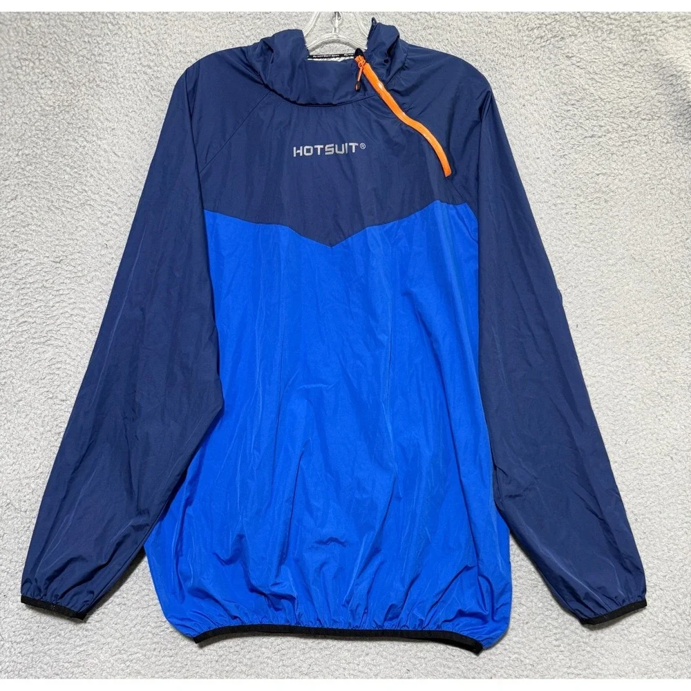 HOTSUIT Sauna Suit for Men's Sweat Sauna Blue Jacket Gym Workout Size 3XL